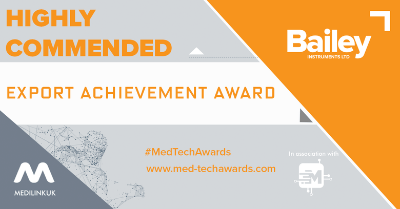 medilink export achievement award highly commended bailey instruments